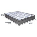 Ver imagem 3 de Cama Box Baú Bege e Colchão Iso Superpocket Molas Ensacadas Queen Ortobom