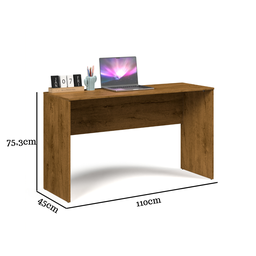 Mesa de Estudo Escrivaninha 110cm Útil Prática Caliope:freijó - 6