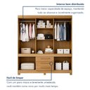 Ver imagem 5 de Guarda Roupa Casal 10 Portas 3 Gavetas 100% MDF Lucca Marrom/Cinamomo