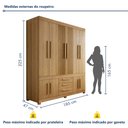 Ver mais imagens de Guarda Roupa Casal 10 Portas 3 Gavetas 100% MDF Lucca Marrom/Cinamomo