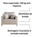 Ver imagem 5 de Kit 02 Poltrona Decorativa Beny Pés Base em Madeira Linho Cor:cru