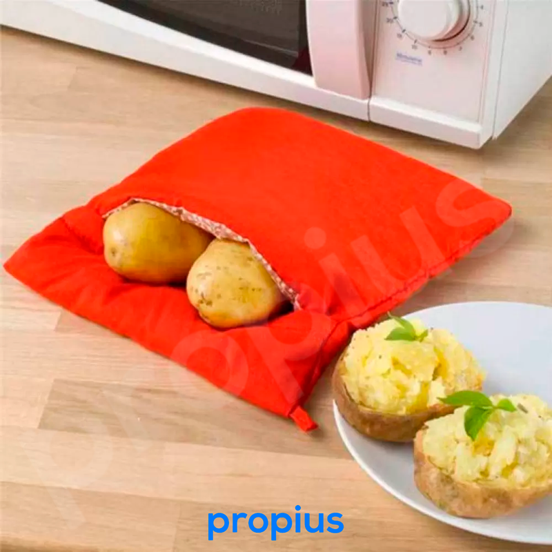 Saco Para Assar Batata Forno Microondas Cozinha Plástico Tempo Potato Bag Assa Pães Prática Reutiliz - 7