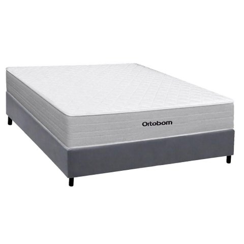 Cama Box Crc Casal +Colchão Molas Plennus Ortobom 138x188