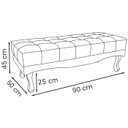 Ver imagem 4 de Puff Recamier Retro Vic 90cm Suede 1100 Ezz