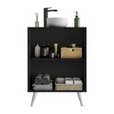 Ver imagem 3 de Gabinete Banheiro 2 Portas Retrô 63Cm Multimóveis V5006 Preto/Branco Preto/Branco