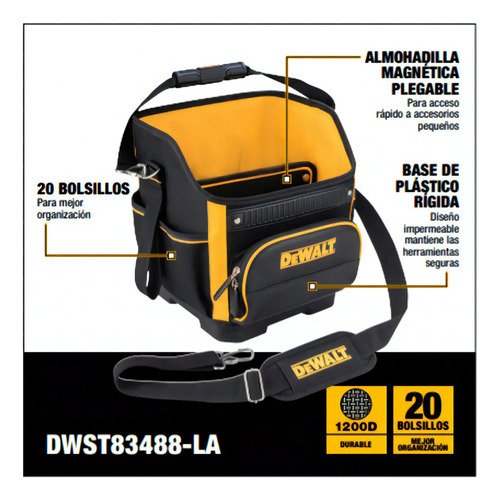 Bolsa de Ferramentas Dewalt Dwst83488-la 300 Mm 20 Bolsos, Cor Amarela - 4