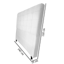 Ver imagem 2 de Cabeceira Estofada Rubi 140 cm Para Cama Box Quarto Casal MV Estofados Sintético Branco