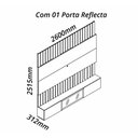 Ver imagem 2 de Painel Soberano para Tv até 85 Polegadas Ripado com Led e Vidro Reflecta Gelius Cor Naturale Off Whi