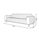 Ver imagem 5 de Sofá Living Átila Velusoft Verde, 2,30 Metros, Design Retrô.