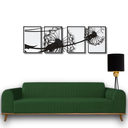 Ver imagem 1 de Sofá Living Átila Velusoft Verde, 2,30 Metros, Design Retrô.