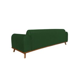 Sofá Living Átila Velusoft Verde, 2,30 Metros, Design Retrô. - 4