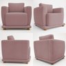 Kit 2 Poltronas Decorativas Bridge Clássica Bouclé Premium de Luxo Sala Recepção Design Autoral - 4