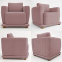 Ver imagem 4 de Kit 2 Poltronas Decorativas Bridge Clássica Bouclé Premium de Luxo Sala Recepção Design Autoral