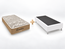 Ver imagem 2 de Kit Mola Solteiro Colchão Virtus Pocket com Box Corino Branco