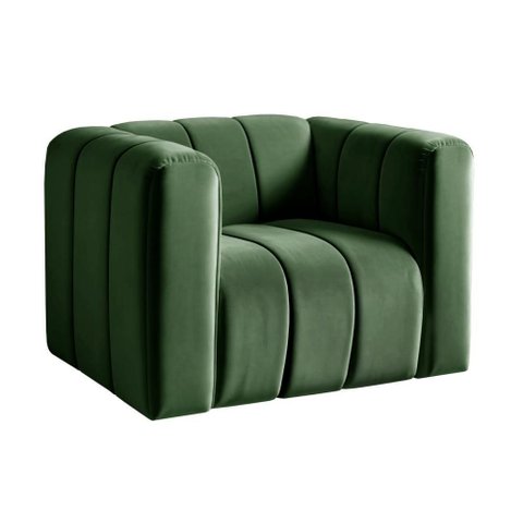 Poltrona Mona Cor Veludo Verde