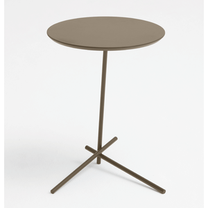 Mesa de Apoio Hashi - Tampo Laca - Base Aço Carbono - Altura 50cm