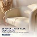 Ver imagem 4 de Poltrona Sala Decorativa Kit 2 Stella Base Alta Tubo Champanhe Sintético PU D03 - D’Rossi