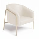 Ver imagem 7 de Poltrona Sala Decorativa Kit 2 Stella Base Alta Tubo Champanhe Sintético PU D03 - D’Rossi