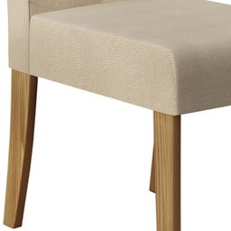 Kit 6 Cadeiras De Jantar 20201 Carvalho Europeu Suede Nude DJ Moveis - 5