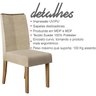 Kit 6 Cadeiras De Jantar 20201 Carvalho Europeu Suede Nude DJ Moveis - 2