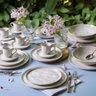 Aparelho de Jantar 24 Peças Cerâmica Stoneware Off White Porto Brasil Bio Latte Mesa Posta - 2