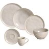 Aparelho de Jantar 24 Peças Cerâmica Stoneware Off White Porto Brasil Bio Latte Mesa Posta - 1