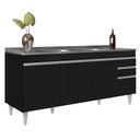 Ver imagem 7 de Armário de Cozinha Modulado de Canto 7 Peças Cp36 com Pia Inox Preto - Lumil Lumil Móveis