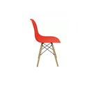Ver imagem 3 de Kit 4 Cadeiras Charles Eames Eiffel Vermelha Base Madeira Sala Cozinha Jantar - Bering