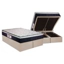 Ver imagem 1 de Cama Box Baú Queen: Colchão Ortopédico Orthoflex Foggia Sogni Unic Face + Base CRC Suede Clean(158x1