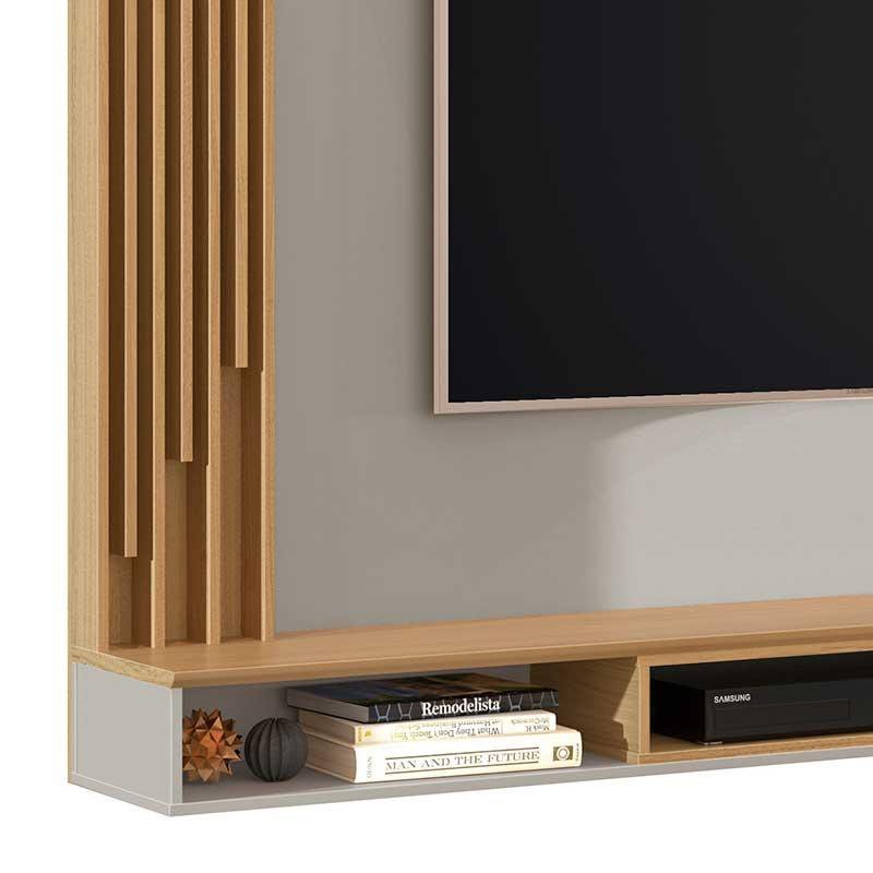 Painel Para TV 55 Polegadas Ripado 180cm Aston EDN Fendi/Freijo ...