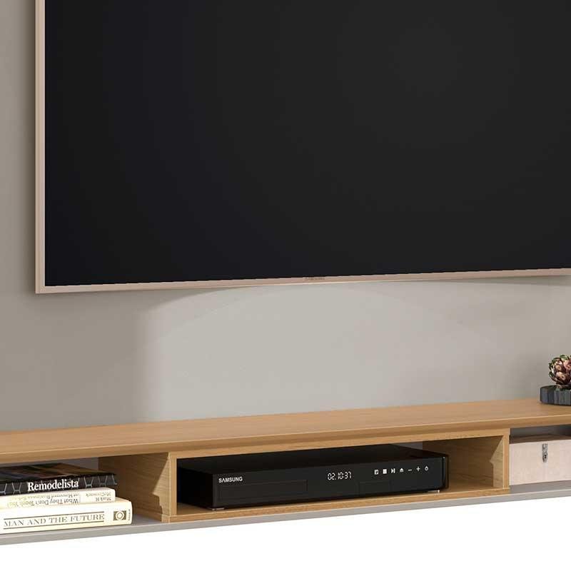 Painel Para TV 55 Polegadas Ripado 180cm Aston EDN Fendi/Freijo ...