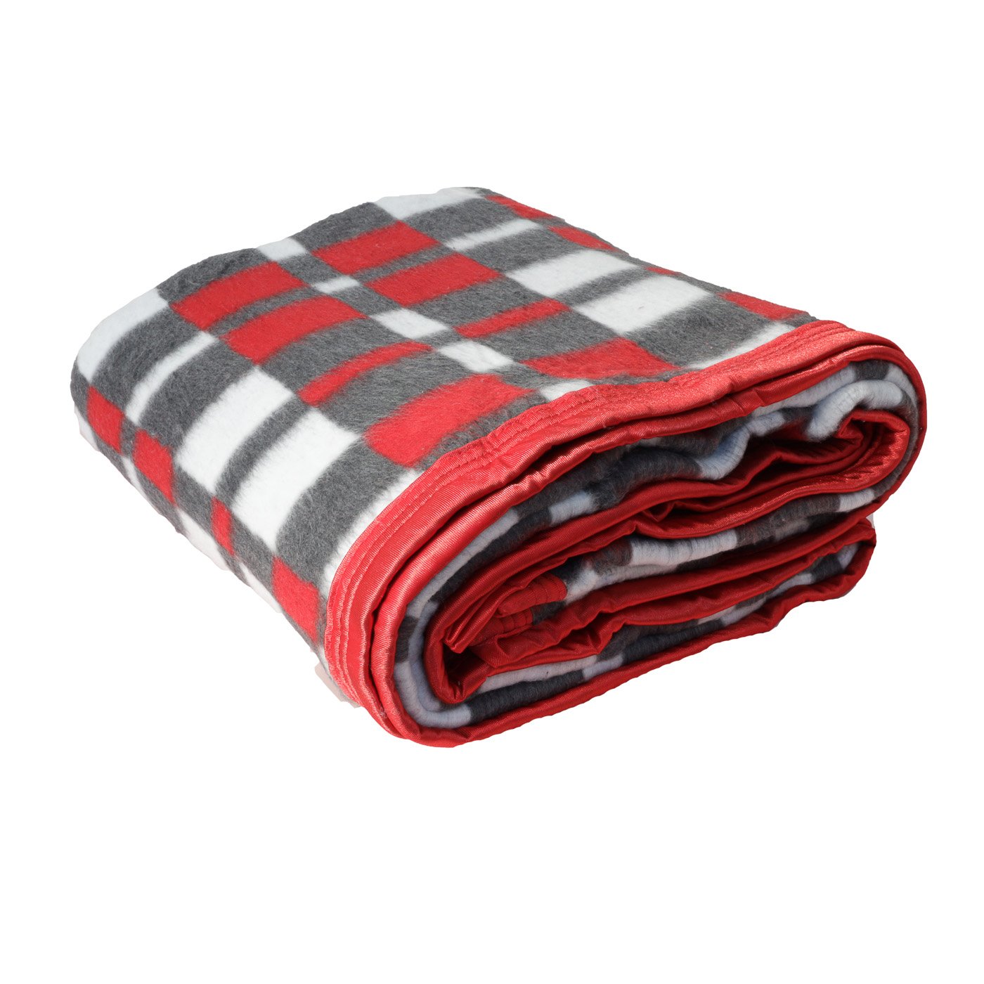 Cobertor Casal Boa Noite Xadrez 1,80 x 2,20 Mt Guaratingueta cor: vermelho