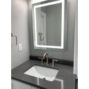 Ver imagem 4 de Espelho 100x100 Led 3 Cores Fria Neutra Quente Banheiro Retangular Jateado Iluminado Quadrado 1,00
