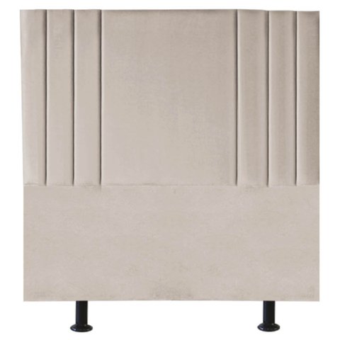 Cabeceira Cama Box Solteiro Estofada Grécia 140 Cm Suede:bege