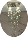 Ver imagem 2 de Lustre Para Sala, Quarto, Cozinha Com Base De Inox 20x20cm:80cm/Bivolt