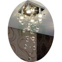 Ver imagem 1 de Lustre Para Sala, Quarto, Cozinha Com Base De Inox 20x20cm:80cm/Bivolt