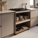 Ver imagem 4 de Balcão para Cooktop 4 Bocas com Nicho para Forno em MDP para Cozinha - Off White