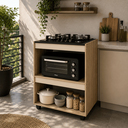 Ver imagem 2 de Balcão para Cooktop 4 Bocas com Nicho para Forno em MDP para Cozinha - Off White