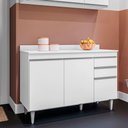 Ver imagem 2 de Balcão Gabinete para Cozinha com Tampo 120cm Maya M05 Branco - Inoviza