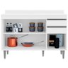 Balcão Gabinete para Cozinha com Tampo 120cm Maya M05 Branco - Inoviza - 3