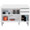Ver imagem 3 de Balcão Gabinete para Cozinha com Tampo 120cm Maya M05 Branco - Inoviza