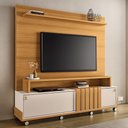 Ver imagem 1 de Estante Painel para Tv 65 Pol com Rodízios Cloud B01 Cinamomo Off White - Lyam Decor