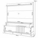 Ver imagem 6 de Estante Painel para Tv 65 Pol com Rodízios Cloud B01 Cinamomo Off White - Lyam Decor