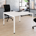 Ver imagem 1 de Escrivaninha Dupla Industrial com Pé Trave 120x120cm Smart Yescasa Branco