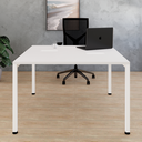 Ver imagem 7 de Escrivaninha Dupla Industrial com Pé Trave 120x120cm Smart Yescasa Branco