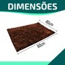 Tapete Banheiro Bolinha Microfibra Antiderrapante Tabaco 40x60cm - 6
