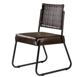 Sala de Jantar Completa com 6 Cadeiras 1,80x0,90m - Lis-Preto/Junco Argila - Aço Decor - 2