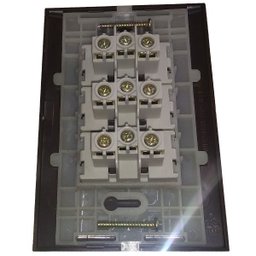 Conjunto 4x2 Linha Marrom Sleek Alto brilho MarGirius 4x2" 3 tomada 2P+T 20 A - 3