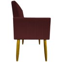 Ver mais imagens de Kit 12 Poltronas Decorativas Mari Pé Palito Castanho - Bordô Suede