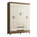 Ver imagem 1 de Guarda Roupa Casal Fit 6 Portas e 2 Gavetas Jequitibá/off White - Santos Andirá